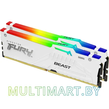 Оперативная память Kingston FURY Beast RGB 2x32GB DDR5 PC5-48000 (KF560C30BWEAK2-64)